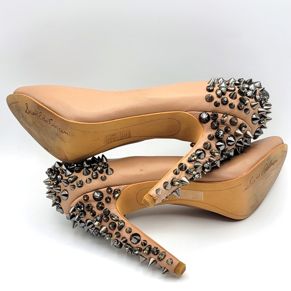 Sam Edelman "Lorissa" Leather Studded and Spiked Heels Size 9.5M - Picture 9 of 9